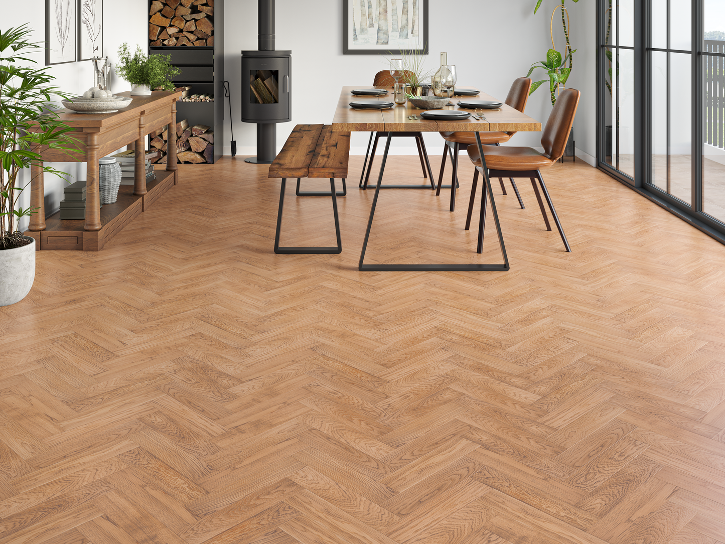 Ledborough Engineered Herringbone Oak