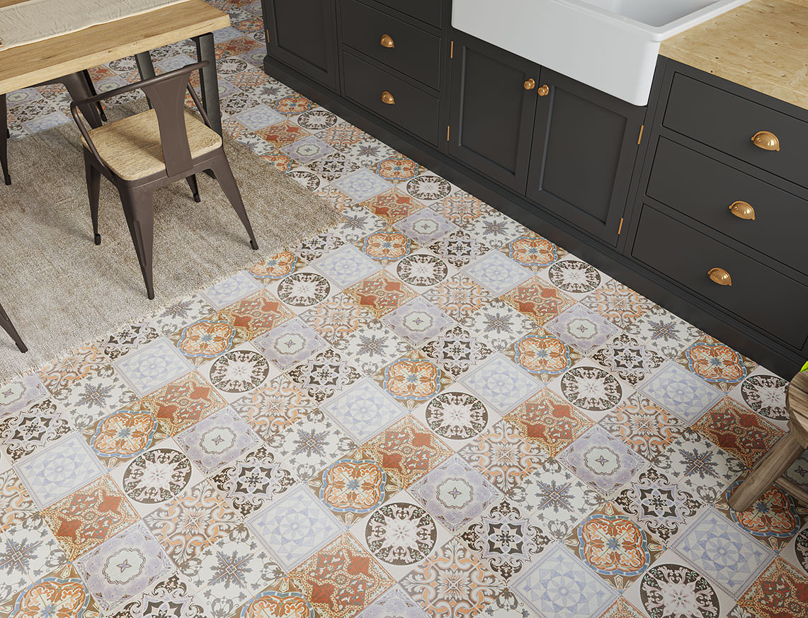 Cathedral Blue 8mm Laminate Tile