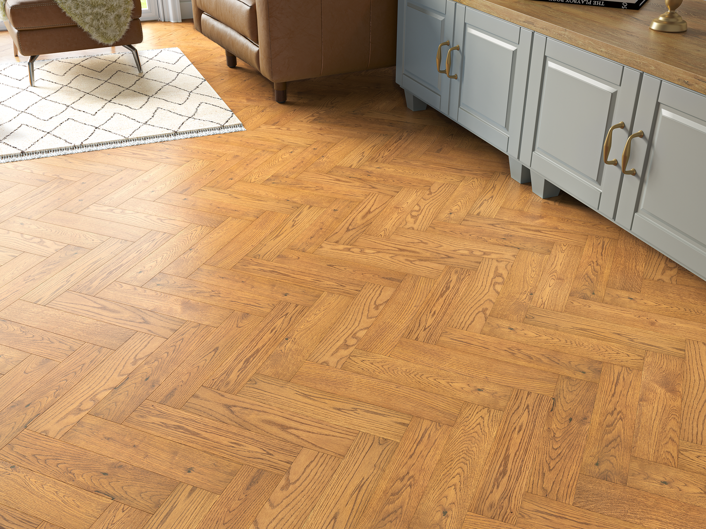 Burkes Engineered Herringbone Oak
