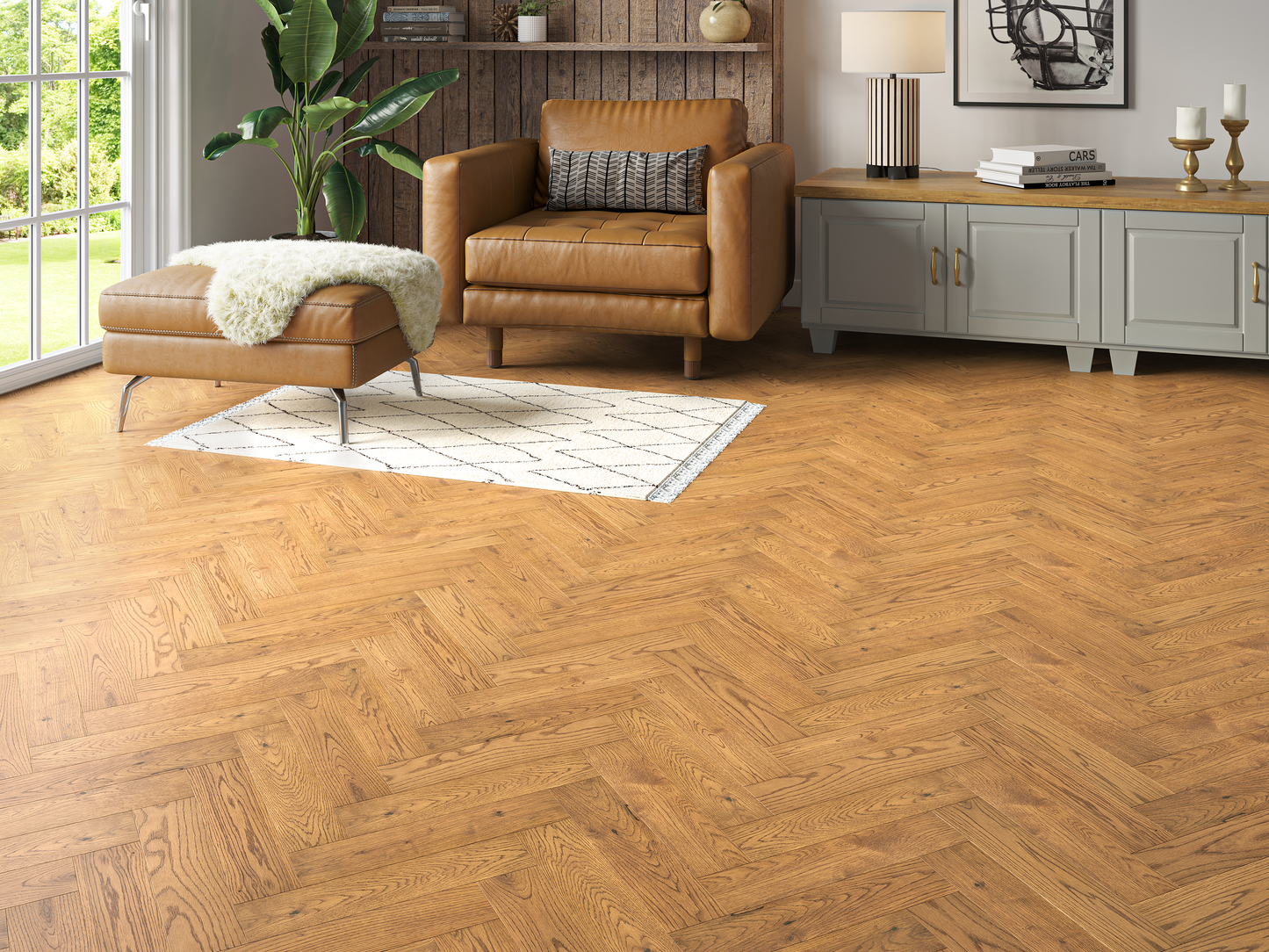 Burkes Engineered Herringbone Oak