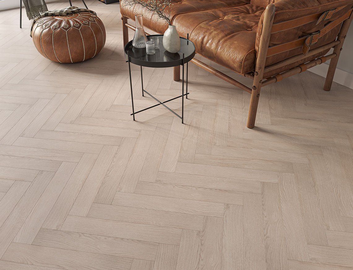 Downhill Oak 12mm Laminate Herringbone