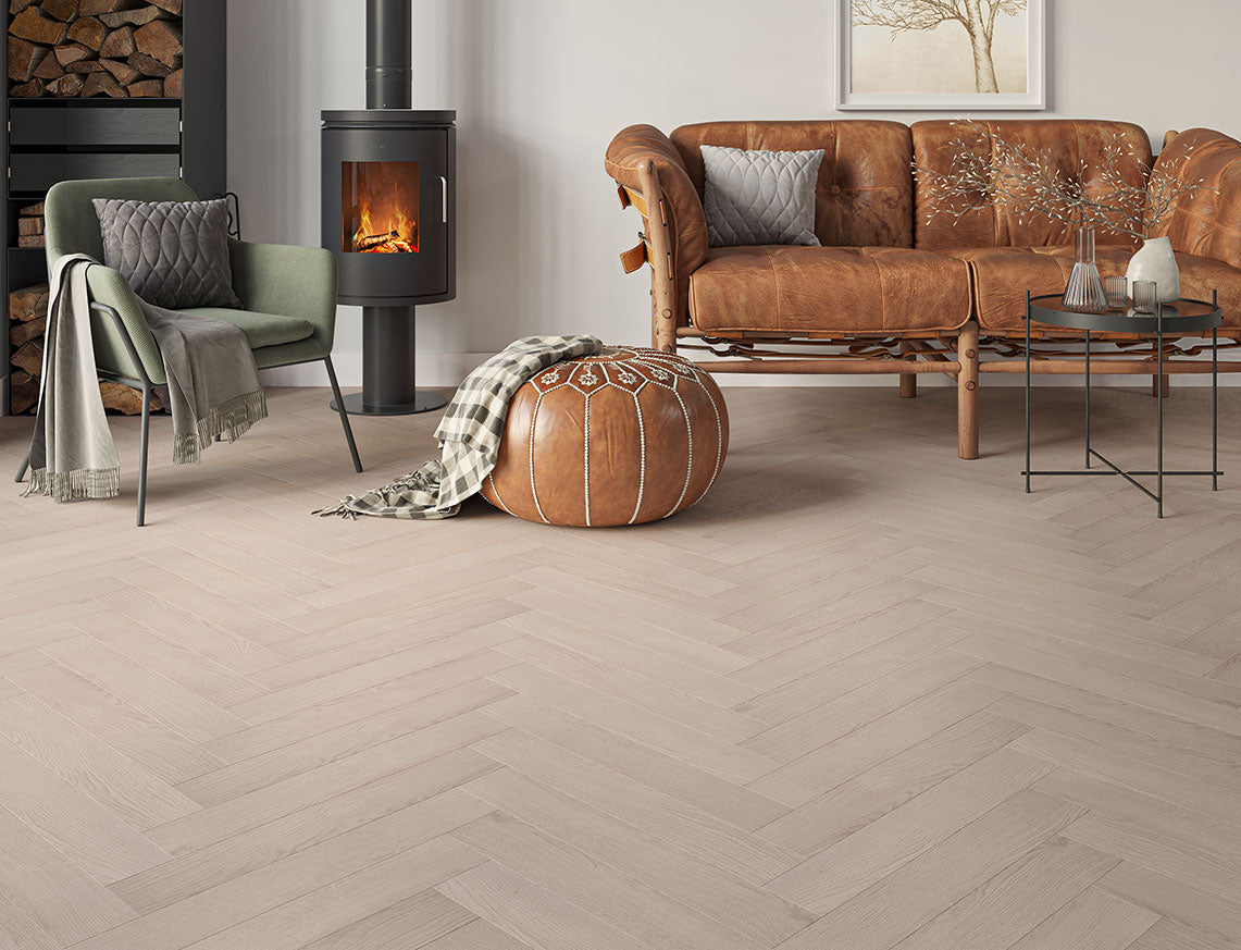 Downhill Oak 12mm Laminate Herringbone