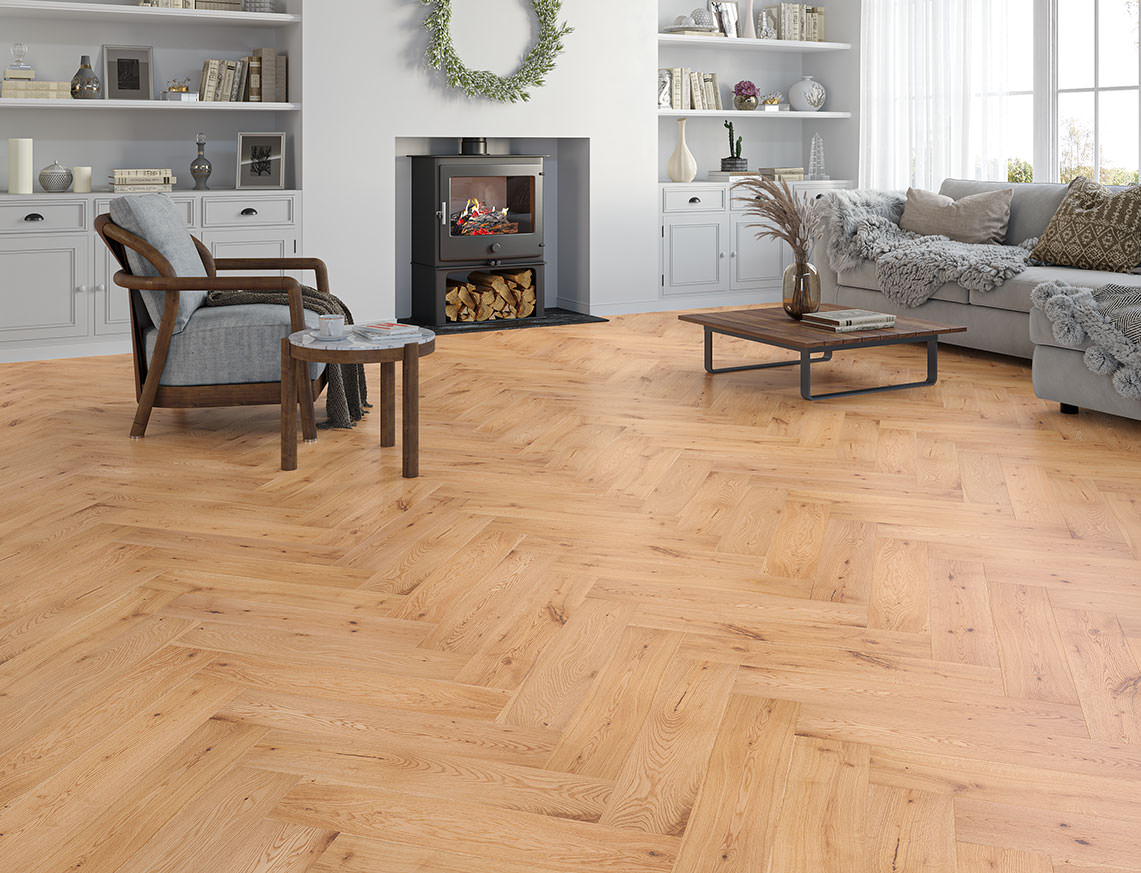Bushmead Engineered Herringbone Oak